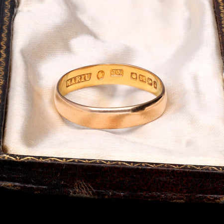 The Antique Victorian 1858 22ct Wedding Ring - Antique Jewellers