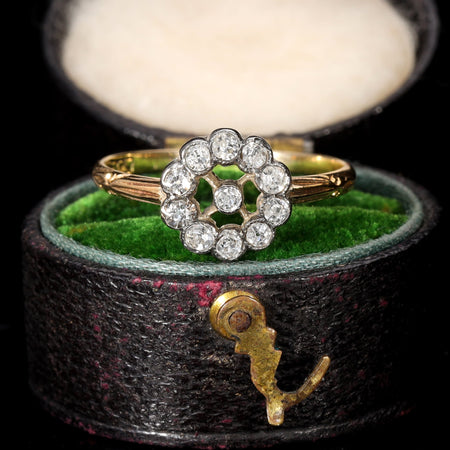 The Antique Eight Cut Diamond Daisy Cluster