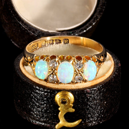 The Antique 1900 Opal and Diamond Mystical Ring