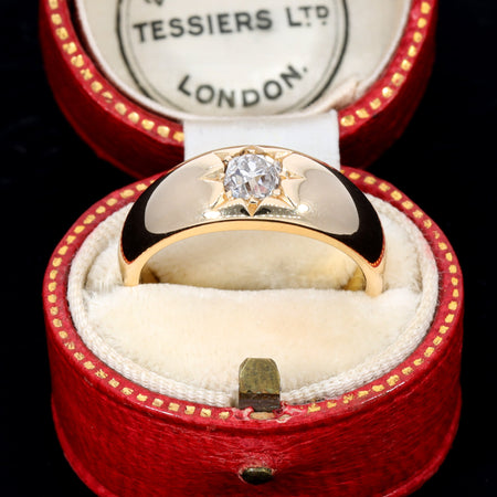 The Antique 1876 Old Cut Diamond Starlet Ring - Antique Jewellers