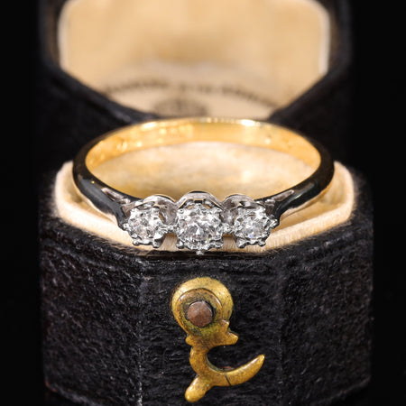 The Vintage Brilliant Cut Diamond Trio Ring