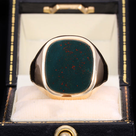 The Vintage 1989 Bloodstone Chunky Signet Ring