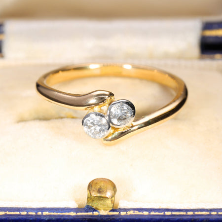 The Vintage Toi Et Moi Brilliant Cut Diamond Twist Ring