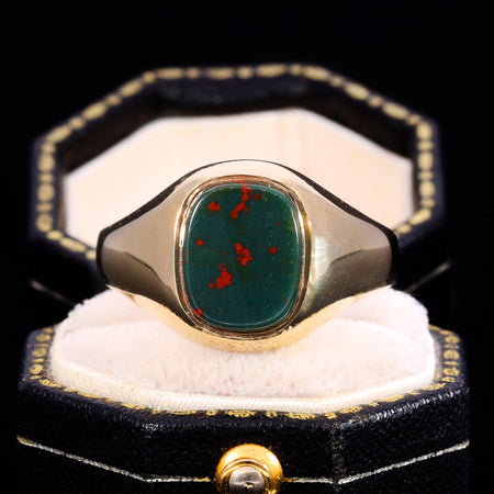 The Vintage 9ct Gold Bloodstone Signet Ring