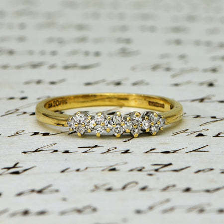 The Vintage Sixteen Diamond Half Hoop Ring - Antique Jewellers