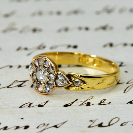 The Antique Victorian Old European and Rose Cut Diamond Ring - Antique Jewellers