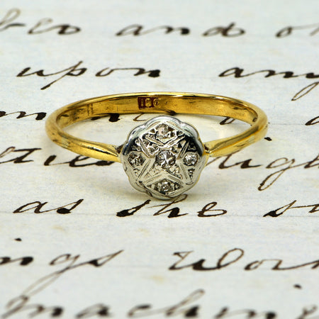The Art Deco Star Gallery Five Diamond Ring - Antique Jewellers