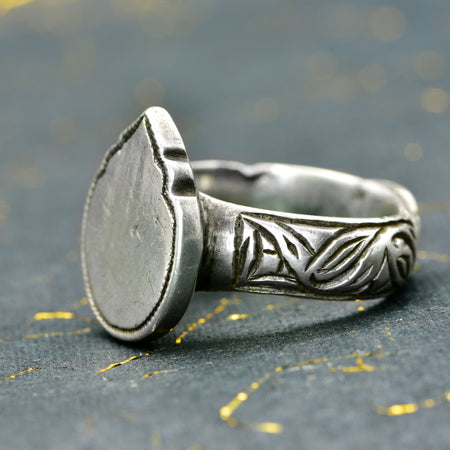 The Ancient Medieval Fire Emblem Silver Ring - Antique Jewellers