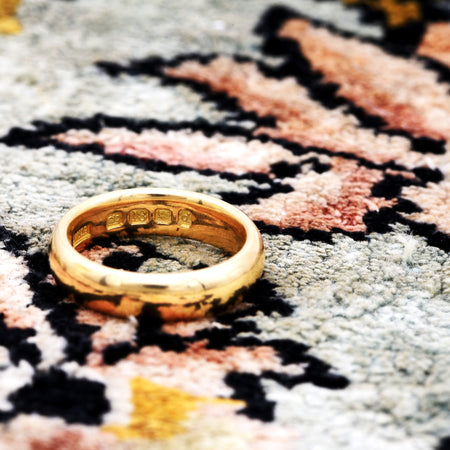 The Vintage 1959 Weighty Solid 18 Carat Gold Wedding Band - Antique Jewellers