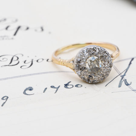 The Rare Antique Georgian 18th Century Diamond Ring - Antique Jewellers
