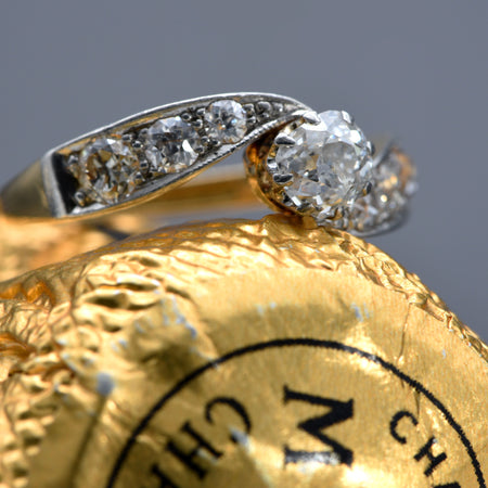 The Late Victorian Barred Spiral Diamond Engagement Ring - Antique Jewellers
