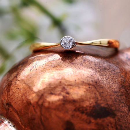 The Vintage Fine Point Solitaire Diamond Ring - Antique Jewellers
