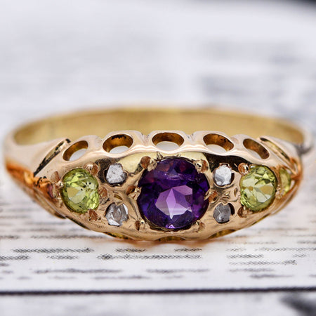 The Antique Edwardian Suffragette Ring - Antique Jewellers