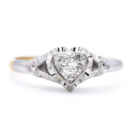 The Vintage 1962 Engraved Heart Ring - Antique Jewellers