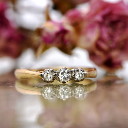 The Antique Level-Set Trio Diamond Ring - Antique Jewellers
