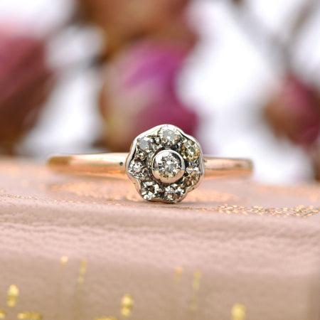 The Antique Sylvan Daisy Cluster Ring - Antique Jewellers