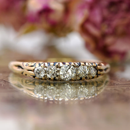 The Victorian Scroll Topped Diamond Ring - Antique Jewellers