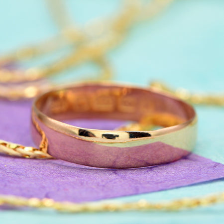 The Antique 1909 22ct Gold Wedding Band - Antique Jewellers