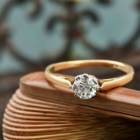 The Vintage Brilliant Cut Diamond Solitaire Ring - Antique Jewellers