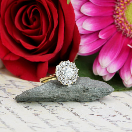 The Victorian Antique XII Diamond Engagement Ring - Antique Jewellers