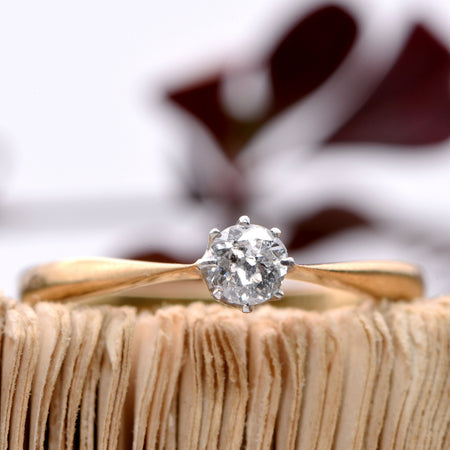 The Vintage Sharp Solitaire Diamond Engagement Ring - Antique Jewellers