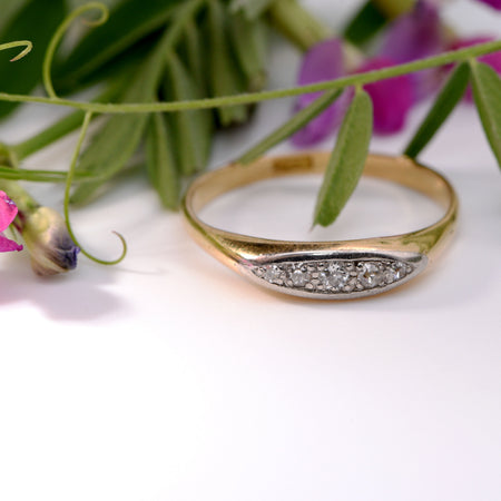 Early 20th Century Five Stone Diamond Engagement Ring, Vintage, P - Antique Jewellers