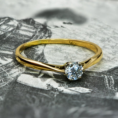The Vintage 0.3ct Solitaire Diamond Ring - Antique Jewellers