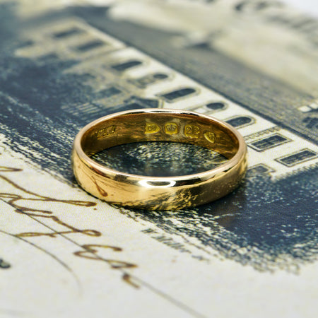 The Antique 1893 Victorian 22ct Wedding Ring - Antique Jewellers
