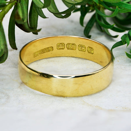 The Antique 1916 18ct Wedding Ring - Antique Jewellers