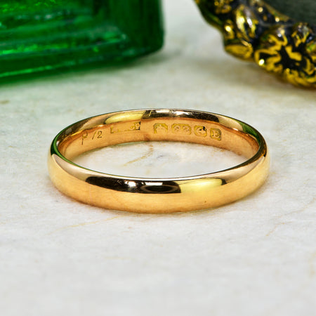 The Vintage 1929 22ct Gold Wedding Ring - Antique Jewellers