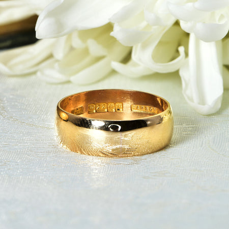 The Vintage 1962 22ct Gold Wedding Ring - Antique Jewellers