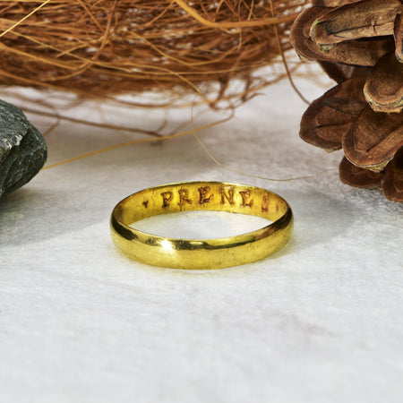 The Ancient Post-Medieval 'Prenes En Grei' Posy Ring - Antique Jewellers