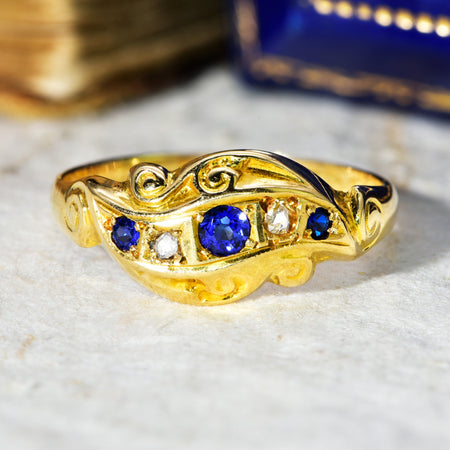 The Vintage 1932 Sapphire, Diamond and Paste Ring - Antique Jewellers