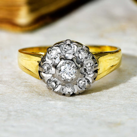 The Vintage Diamond Cluster Ring - Antique Jewellers