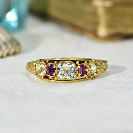 The Antique Victorian Diamond and Ruby Ring - Antique Jewellers