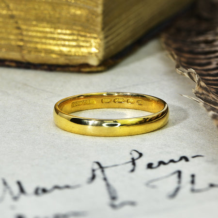 The Vintage 1968 22ct Gold Wedding Ring - Antique Jewellers