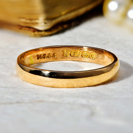 The Vintage 1927 22ct Gold Wedding Ring - Antique Jewellers
