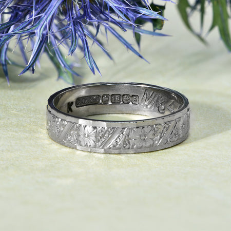 The Vintage 1966 18ct White Gold Wedding Ring - Antique Jewellers