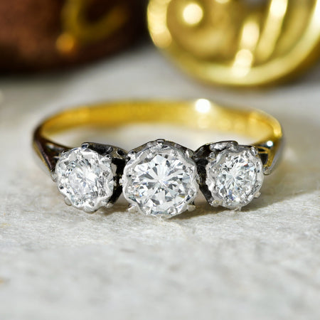The Vintage Three Diamond Illusion Ring - Antique Jewellers