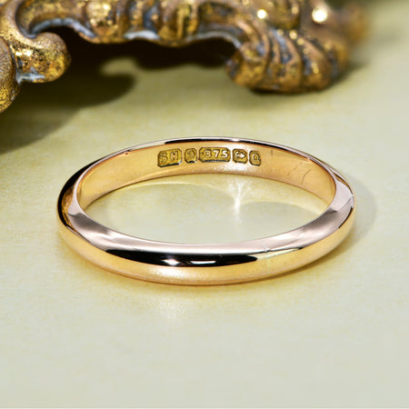 The Vintage 1940 9ct Rose Gold Wedding Ring - Antique Jewellers