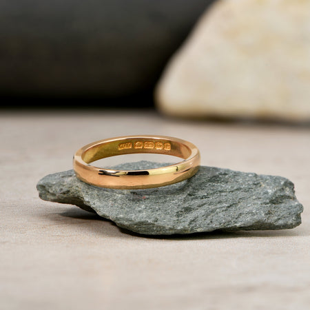 The Slim Vintage 1927 22ct Gold Wedding Band - Antique Jewellers