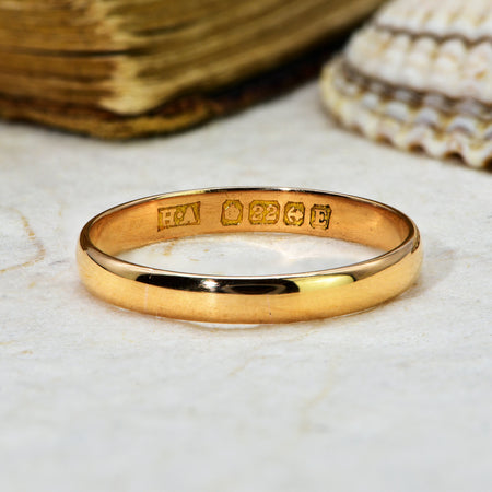 The Antique 1929 22ct Wedding Ring - Antique Jewellers