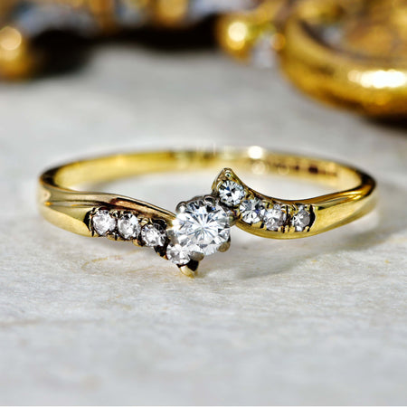 The Vintage 1986 Brilliant Cut Nine Diamond Ring - Antique Jewellers