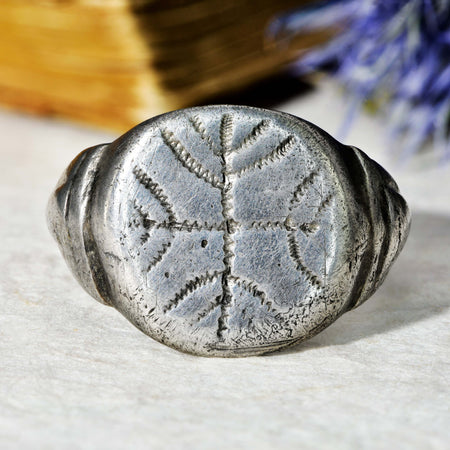 The Ancient Medieval Jewish Menorah Cross Ring - Antique Jewellers