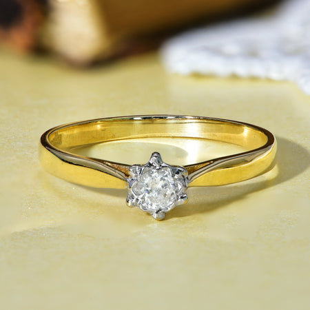 The Contemporary 2000 Brilliant Cut Diamond Solitaire Ring - Antique Jewellers