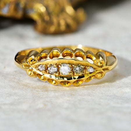 The Antique 1918 Old Mine Cut Diamond Ring - Antique Jewellers
