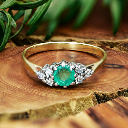 The Vintage Emerald and Diamond Ring - Antique Jewellers