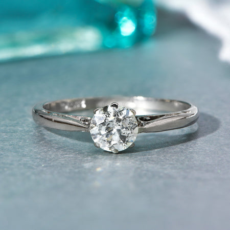 The Vintage Brilliant Cut Solitaire Diamond Dazzling Ring - Antique Jewellers