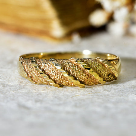 The Vintage 1991 Gold Twist Ring - Antique Jewellers