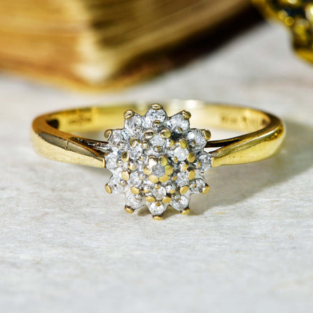 The Vintage Single Cut Diamond Cluster Ring - Antique Jewellers